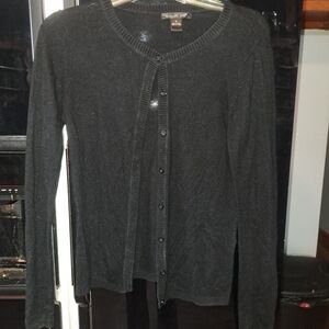 Black Button-Up Women's Sweater